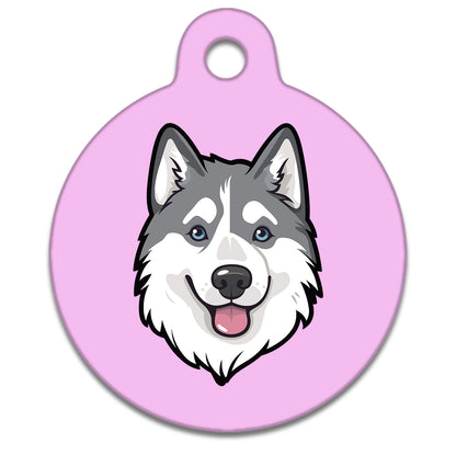 19mm Diameter Tiny Size - Husky Malamute Dog