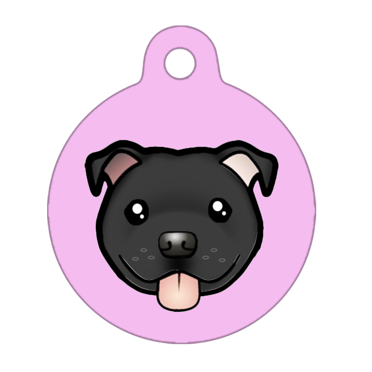 31mm Diameter Medium Size - Staffie Cartoon Dog