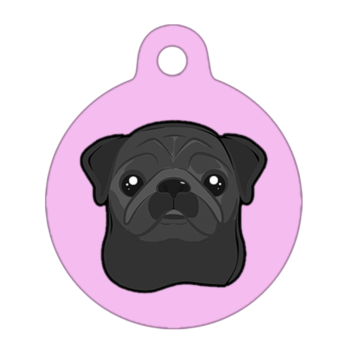 31mm Diameter Medium Size - Pug Dog