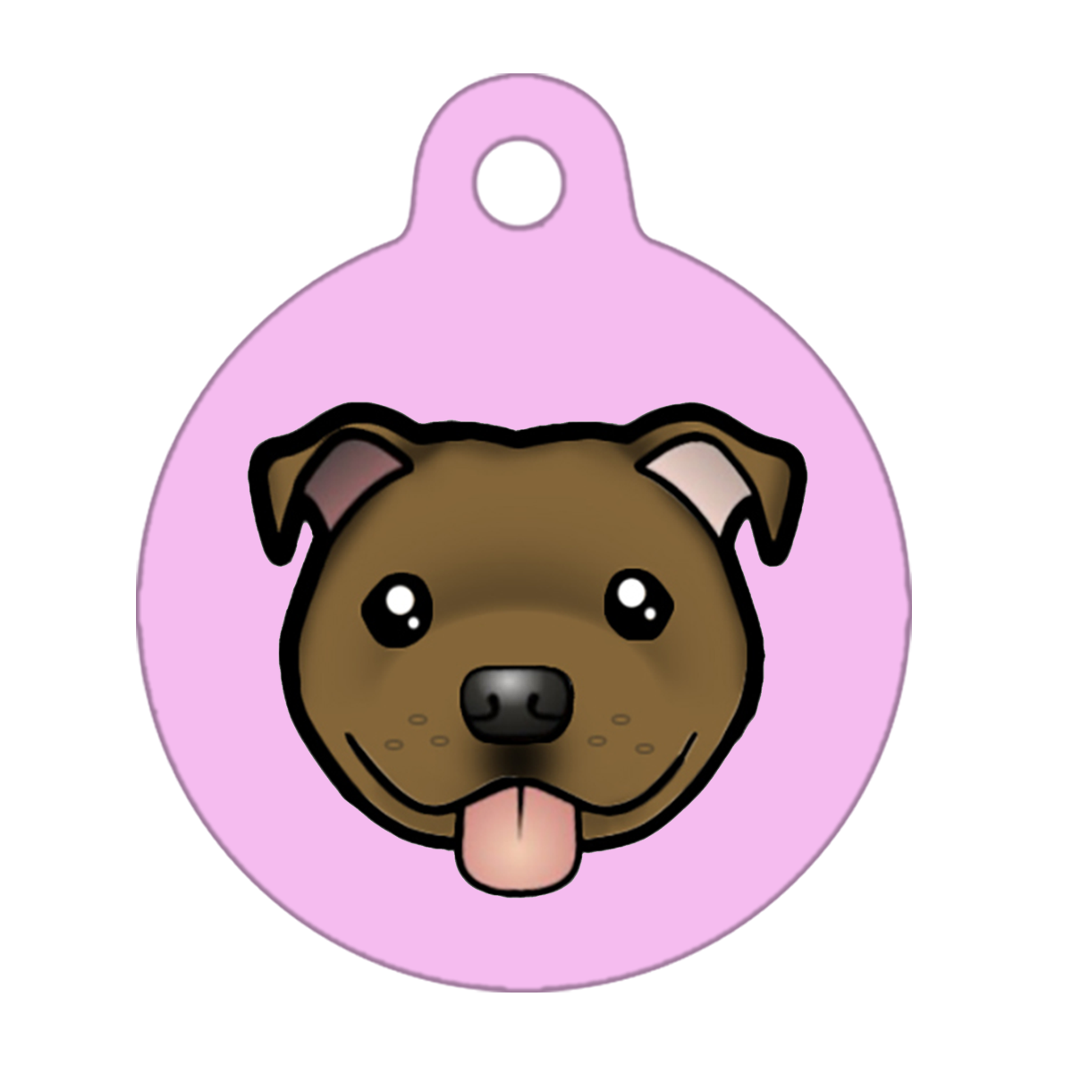 31mm Diameter Medium Size - Staffie Cartoon Dog