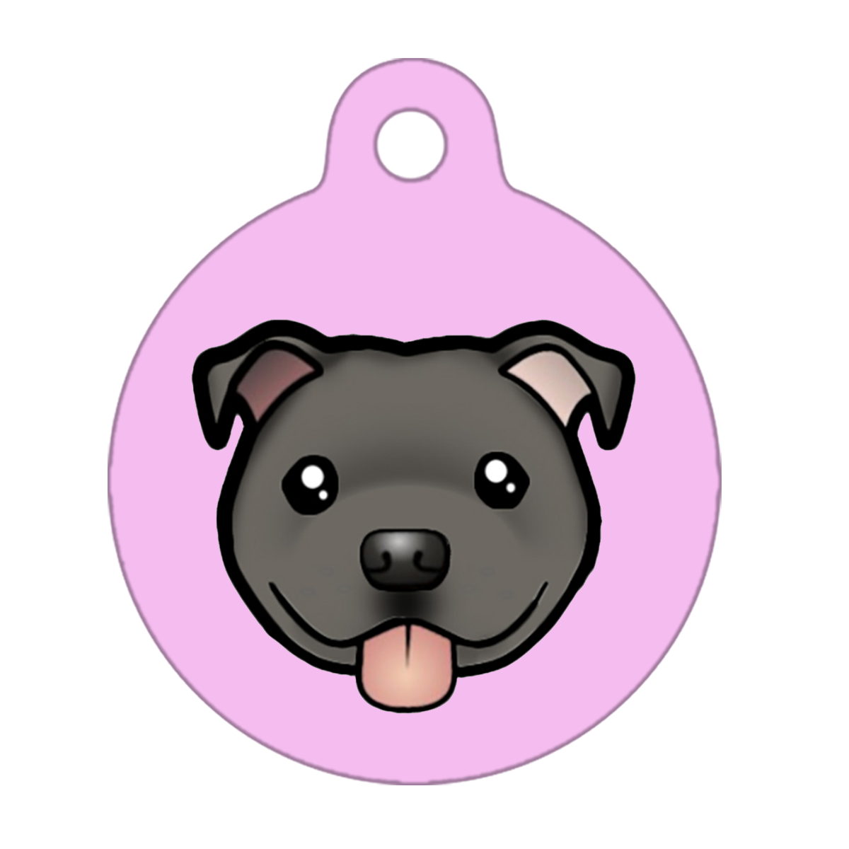 31mm Diameter Medium Size - Staffie Cartoon Dog