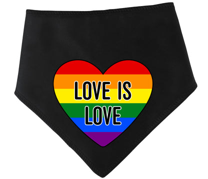 Love is Love Rainbow Heart Dog Bandana