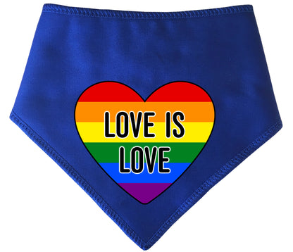 Love is Love Rainbow Heart Dog Bandana