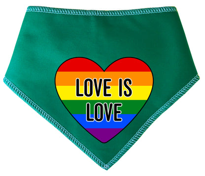 Love is Love Rainbow Heart Dog Bandana