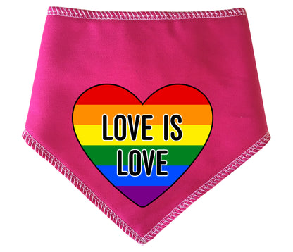 Love is Love Rainbow Heart Dog Bandana