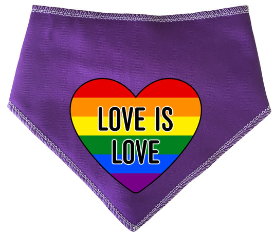 Love is Love Rainbow Heart Dog Bandana