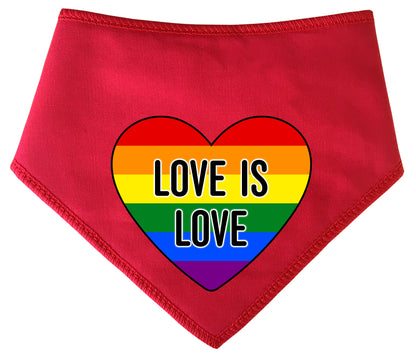 Love is Love Rainbow Heart Dog Bandana