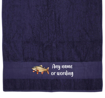 Carp Design Fishing Towel Personalised Printed Towel - Any Name or Wording