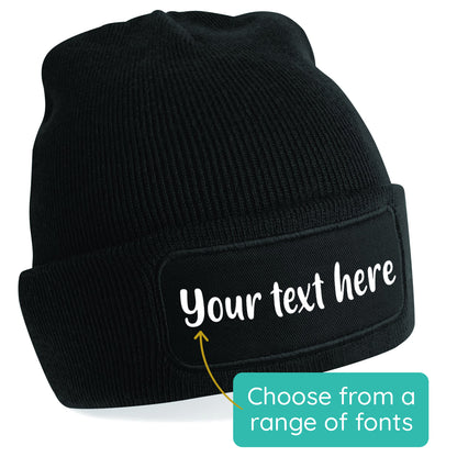 'Any Wording' Custom Personalised Beanie