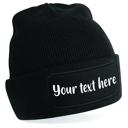 'Any Wording' Custom Personalised Beanie