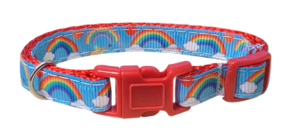 Rainbow Clouds Cat Collar