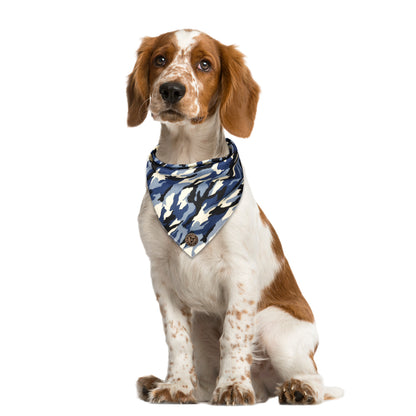 The Aldershot - Camo Blue Tied Dog Bandana