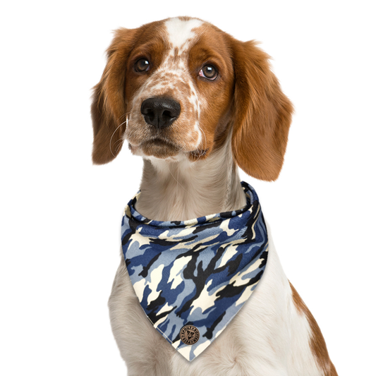 The Aldershot - Camo Blue Tied Dog Bandana