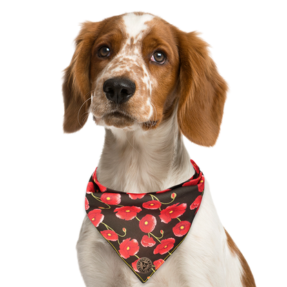 The Gloucester - Poppy Trails Tied Dog Bandana