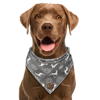 The Lambeth - Grey Stag Tied Dog Bandana