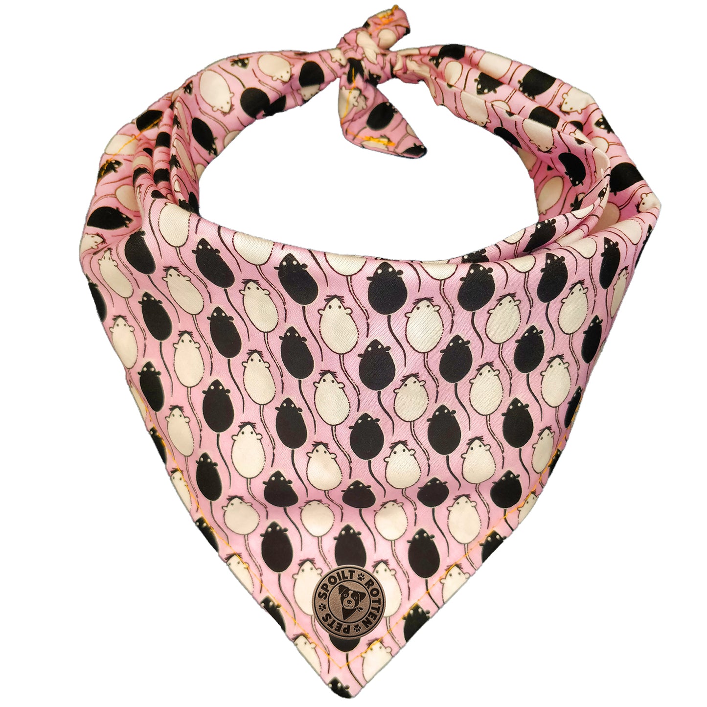 The Shrewsbury - Mice Pink Tied Dog Bandana