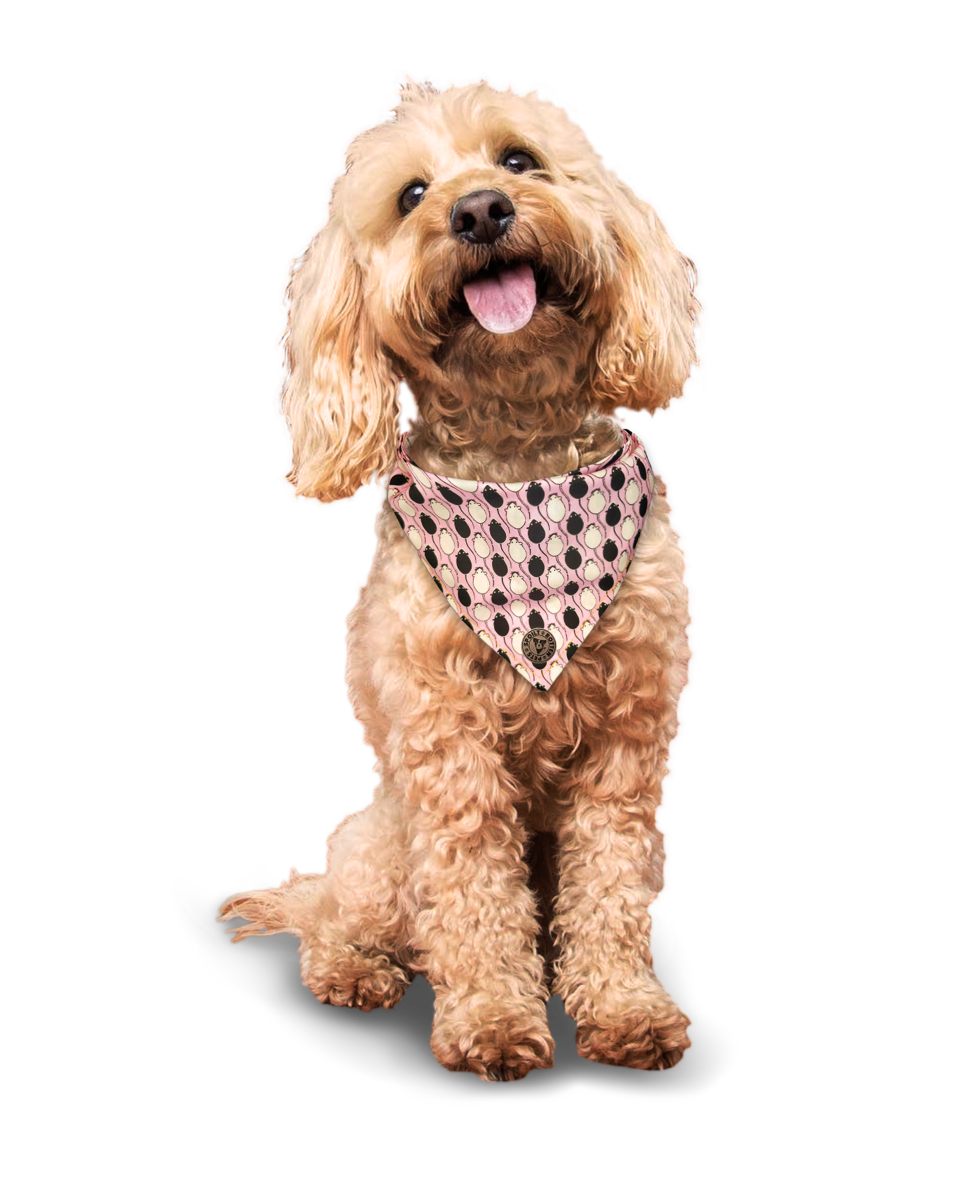 The Shrewsbury - Mice Pink Tied Dog Bandana
