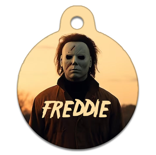 Halloween Michael Myers With Horror Style Custom Name - Pet Identity Tag