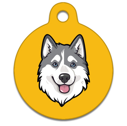 19mm Diameter Tiny Size - Husky Malamute Dog