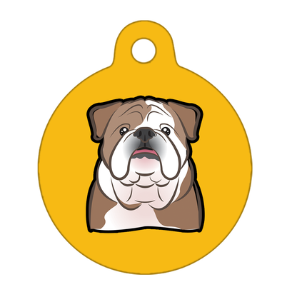 19mm Diameter Tiny Size - Bulldog Dog