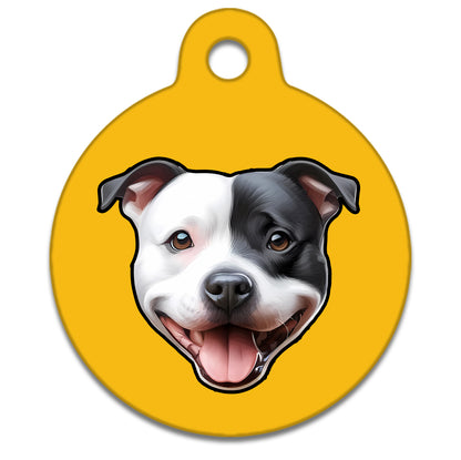19mm Diameter Tiny Size - Staffie Dog