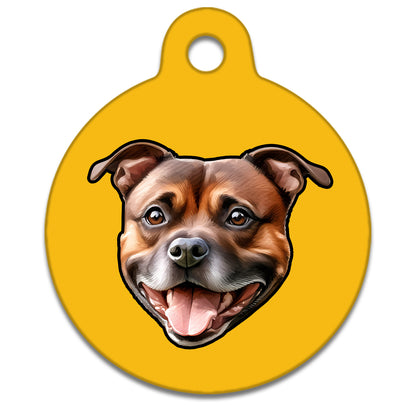 25mm Diameter Small Size - Staffie Dog