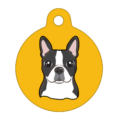 38mm Diameter Large Size - Boston Terrier Dog
