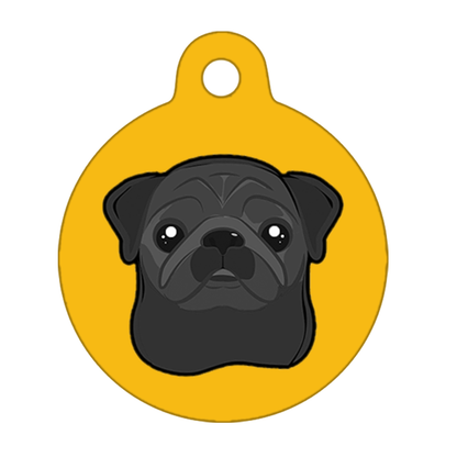 38mm Diameter Large Size - Pug Dog