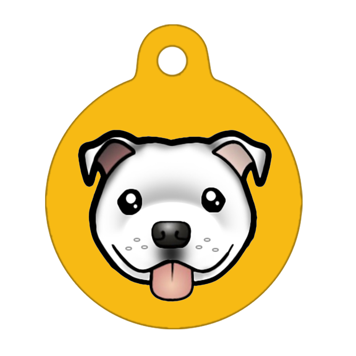 31mm Diameter Medium Size - Staffie Cartoon Dog