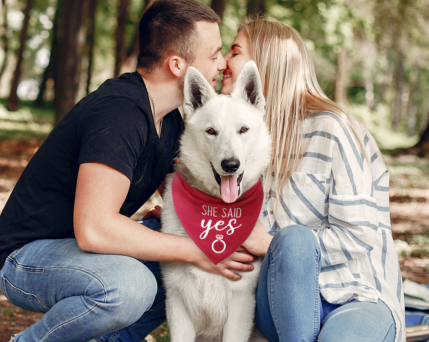 She Said Yes Dog Bandana