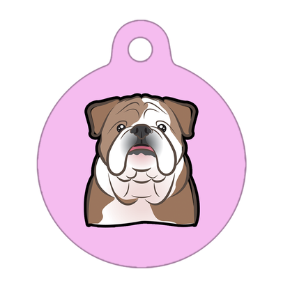 19mm Diameter Tiny Size - Bulldog Dog