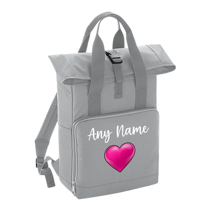 Overnighter Rucksack 14 Litres Grey Any Breed Backpack With Custom Personalised Dog Name