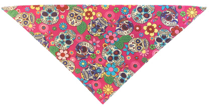 The Whitby - Pink Sugar Skulls Dog Bandana