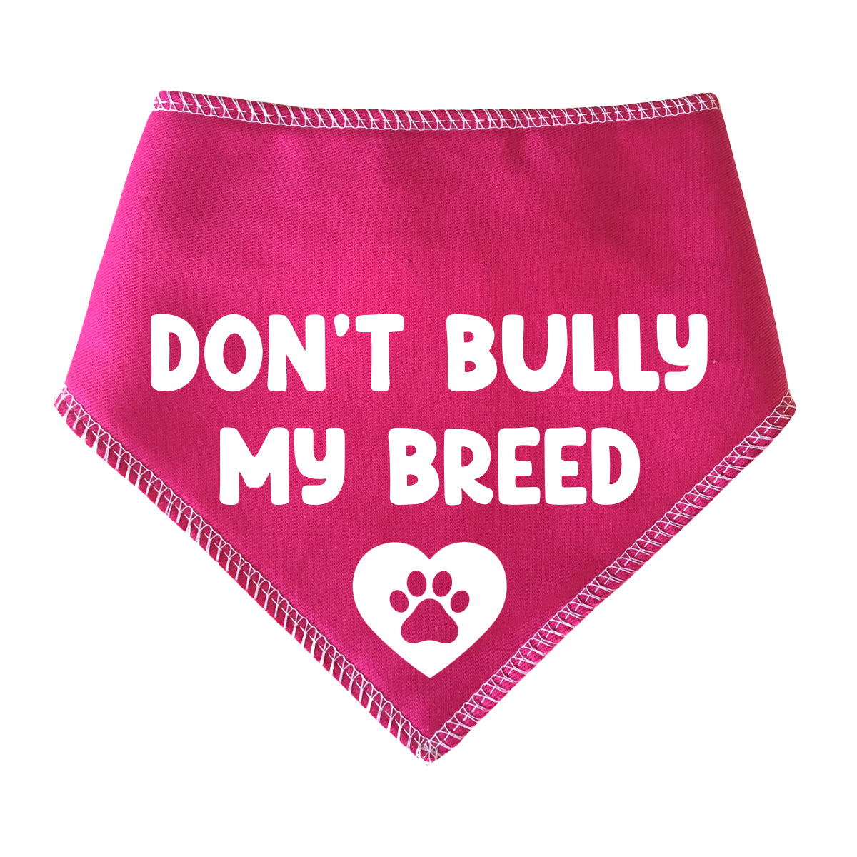 Don't Bully My Breed Heart Paw Dog Bandana