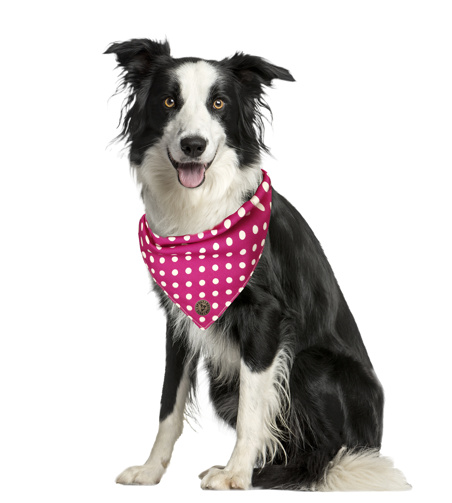 The Essex - Polka Dot Pink Tied Dog Bandana