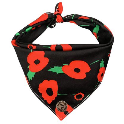 The Westminster - Poppy Tied Dog Bandana