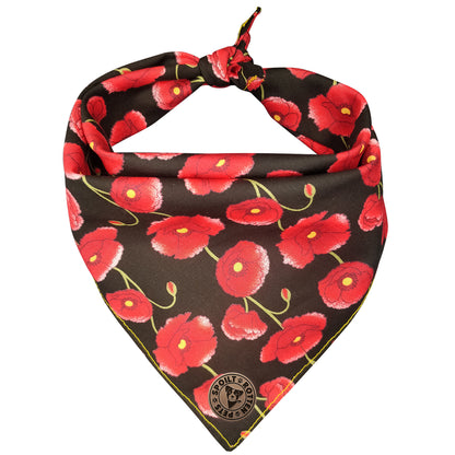 The Gloucester - Poppy Trails Tied Dog Bandana