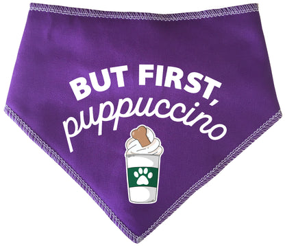 But First Puppuccino Coffee Dog Bandana