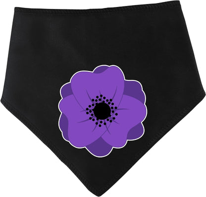 Purple Poppy For Fallen Animals Dog Bandana