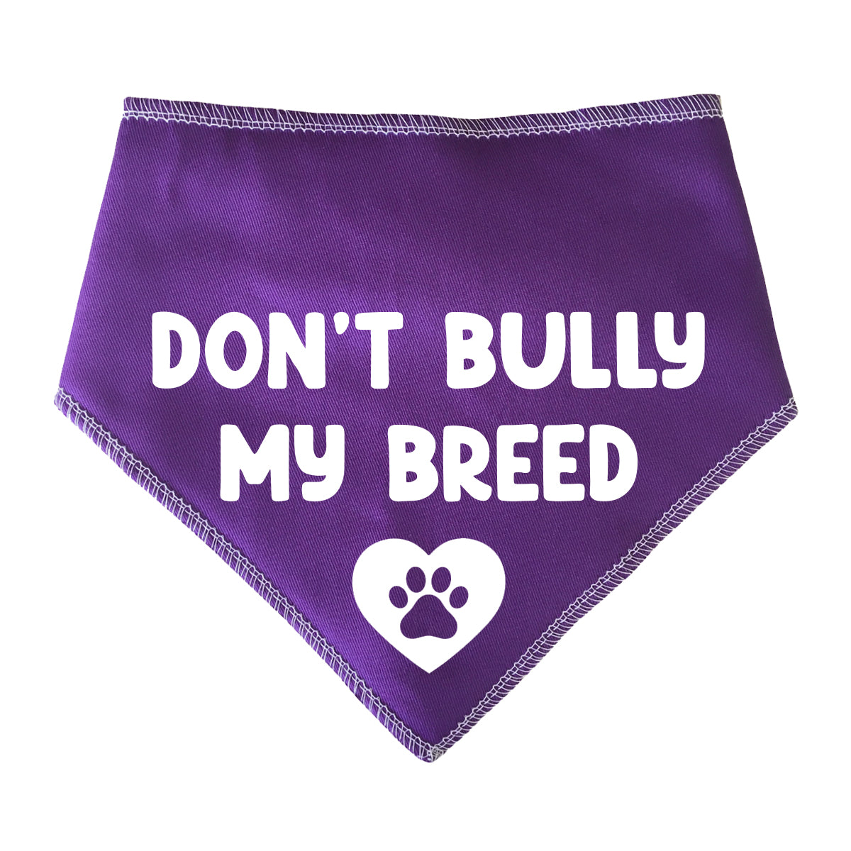 Don't Bully My Breed Heart Paw Dog Bandana