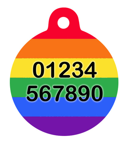 Rainbow Pride Stripe - Pet ID Tag