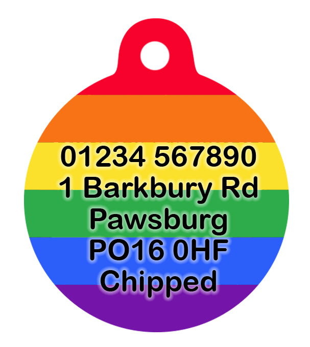 Rainbow Pride Stripe - Pet ID Tag