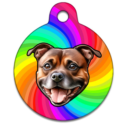 25mm Diameter Small Size - Staffie Dog