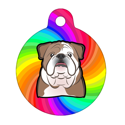 19mm Diameter Tiny Size - Bulldog Dog