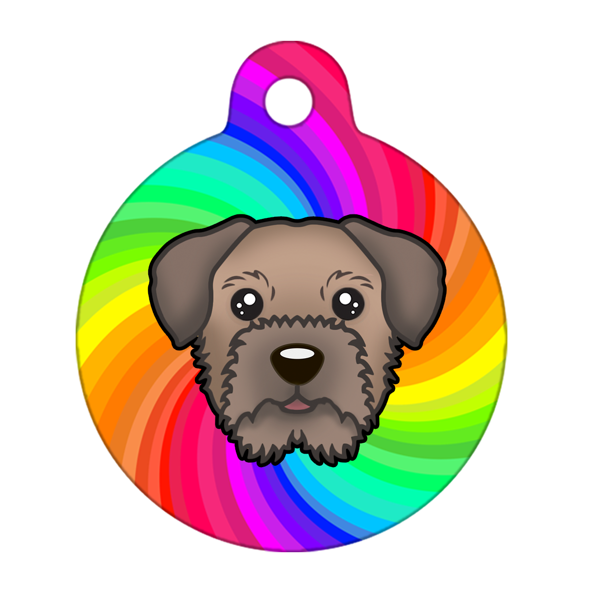 31mm Diameter Medium Size - Border Terrier Dog