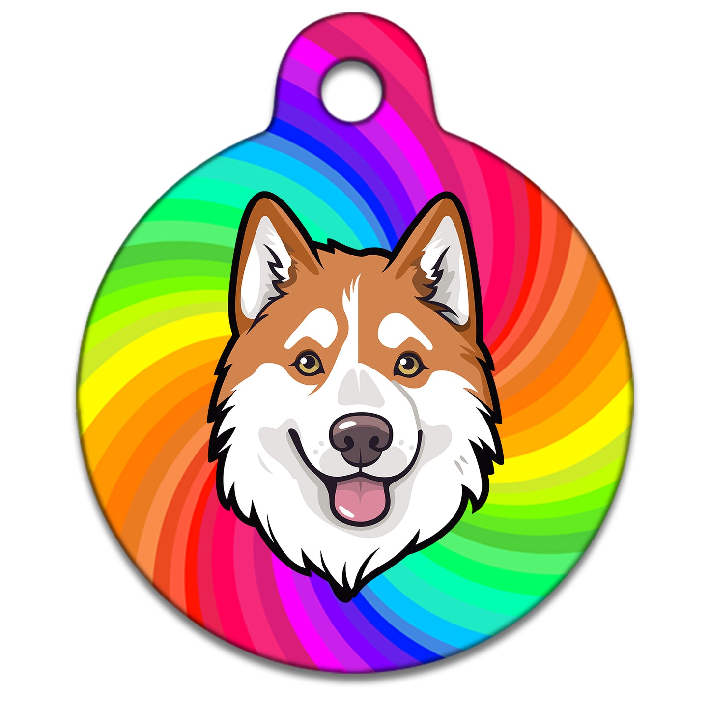 19mm Diameter Tiny Size - Husky Malamute Dog