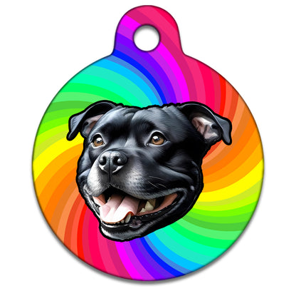 25mm Diameter Small Size - Staffie Dog