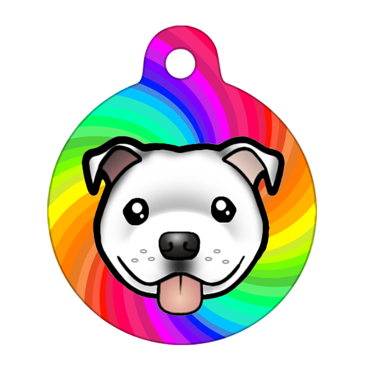 31mm Diameter Medium Size - Staffie Cartoon Dog