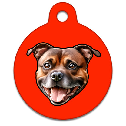 25mm Diameter Small Size - Staffie Dog