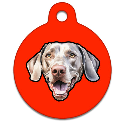 25mm Diameter Small Size - Weimaraner Dog
